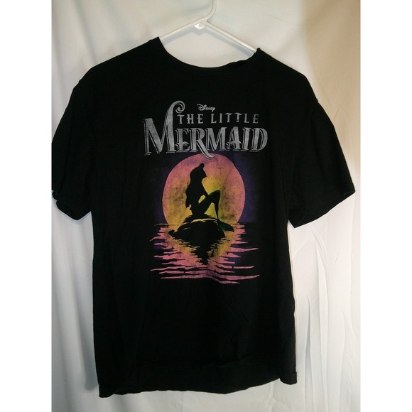 Disney Other - Disney The Little Mermaid Graphic T-Shirt Ariel Silhouette Black Large